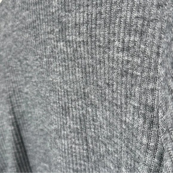 Dennis by Dennis Basso Ribbed Longline Gray Cardigan  1X Minimalistic Neutral - Picture 13 of 13